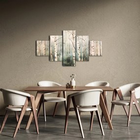 Obraz - Rysowanie wzoru lasu (125x70 cm)