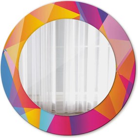 Lustro z nadrukiem dekoracyjne okrągłe Kompozycja geometryczna