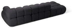 Antracytowa sofa modułowa z materiału bouclé 288 cm Bellis – Micadoni