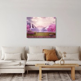 Obraz na szkle - jezioro (70x50 cm)