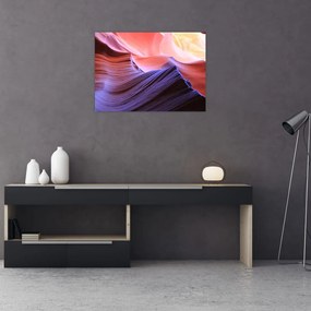 Obraz na szkle - kolorowy piasek (70x50 cm)