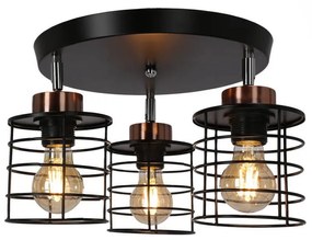 Czarna metalowa lampa sufitowa Glob – Candellux Lighting