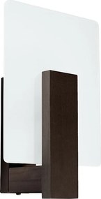 Kinkiety Skandynawski Lappo, Drewno/Szkło - 1 Źródło - L.16 X H.30.5 Cm - Wenge