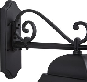 Klasyczny kinkiet zewnętrzny czarny IP44 - Big