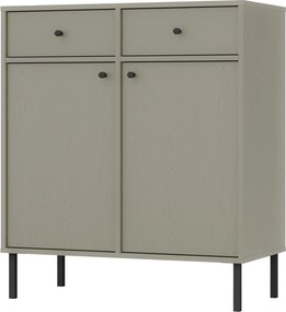 Komoda TORINO - Zielony / Wysokość 95 cm / 84 cm / 2 szuflady