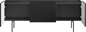 Szafka RTV Malmi 150 cm - czarny mat / czarne nóżki