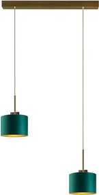 Okrągła lampa wisząca glamour na złotym stelażu - C8-K56