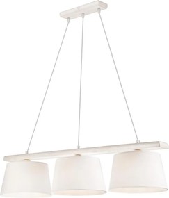 Lampa wisząca AIDA na przewodzie 3xE27/60W/230V dąb/biały