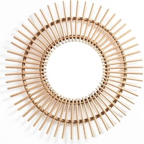 Lustro z rattanową ramą ø 55 cm Rays – Tomasucci