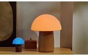 Biała/w ciemnym naturalnym kolorze lampa stołowa LED (wysokość 12,5 cm) Alice Mushroom – Gingko
