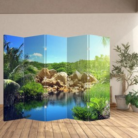 Parawan - Jezioro w dżungli Seszeli (210x170 cm)