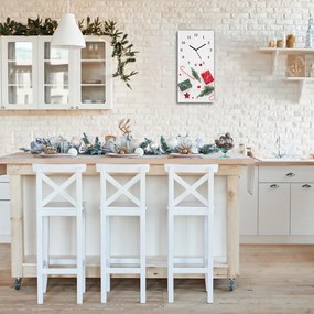 Zegar ścienny Prezent Słodycze Bombki Święta