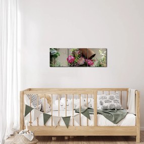 Obraz - Róża dla Ciebie (z zegarem) (90x30 cm)