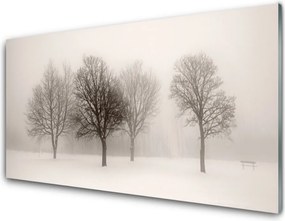 Panel Szklany Zimowa Cisza W Lesie