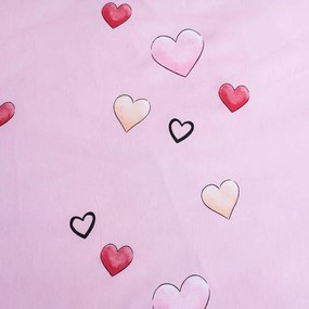 Biała/różowa bawełniana pościel dziecięca jednoosobowa 140x200 cm Minnie "White" – Jerry Fabrics