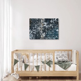 Obraz na szkle z kwiatowym wystrojem (70x50 cm)