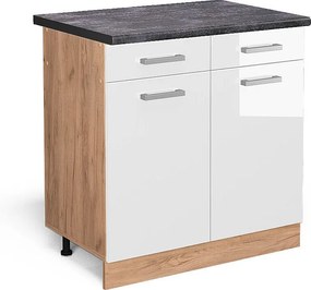 Szafka dolna do kuchni biały wysoki połysk 80x60x81.6 r-line