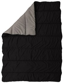 Całoroczna pikowana kołdra 140x200 cm z włókna pustego, czarna