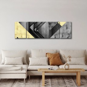 Obraz - Teksturowane kształty (170x50 cm)