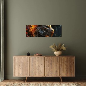 Obraz - Smok (z zegarem) (90x30 cm)