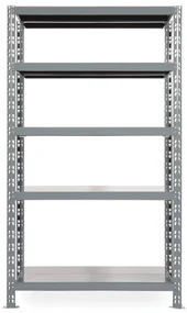 Regał półkowy 1+1 GRATIS, 1800x1600x600 mm, 5 półek, nośność półki 200 kg, podstawowy