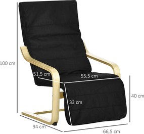 HOMCOM Fotel relaksacyjny z krzesłem bujanym i regulowanym podnóżkiem Komfortowy odpoczynek | Aosom PL