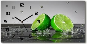 Zegar ścienny szklany Limonka w wodzie