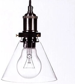 Lampa sufitowa ze szklanym kloszem, 18 x 23 cm