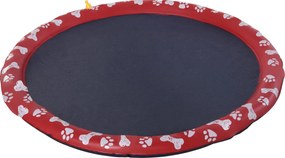 PawHut Basen dla psów, Plac Zabaw Wodny, antypoślizgowy, wytrzymały, przyjazny dla zwierząt, Ø170 cm, Czerwony