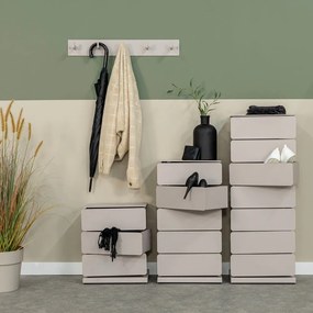 Szarobeżowa metalowa komoda 37x54,5 cm Joey – Spinder Design