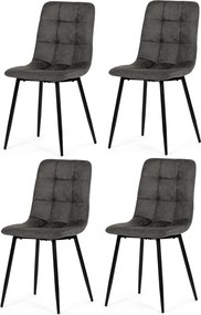 Zestaw krzeseł do jadalni Vintage CT-281 BK3, 4 szt.