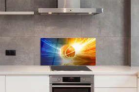 Szklany Panel Wieczorny Trening Koszykówki