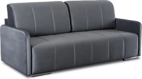 Sofa Rozkładana z Funkcją Spania IBIZA Dwuosobowa Szara Nowoczesna do Salonu