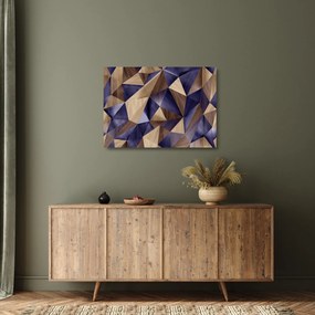 Obraz na szkle - 3D drewniane trójkąty (70x50 cm)