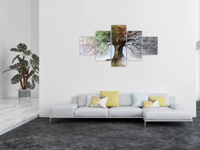 Obraz - Drzewo czterech pór roku (125x70 cm)