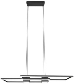 Lampa wisząca LED ze zdalnym sterowaniem i ściemniaczem w kolorze matowej czerni Albany – Trio