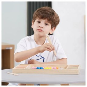 Viga drewniana gra kulki złap i dopasuj układanka montessori