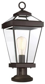 Quoizel QZ-RAVINE3-M - Lampa zewnętrzna RAVINE 1xE27/60W/230V IP44 brązowa