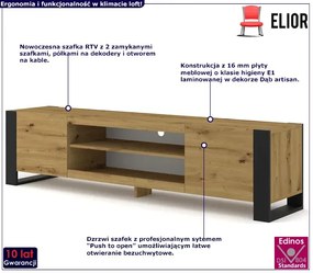 Szafka na TV dąb artisan - Birma 4X