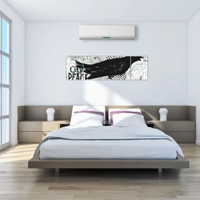 Obraz - Street art - ptak (170x50 cm)