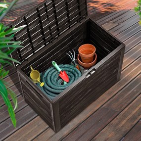 Pojemnik do przechowywania WOODEBOX, 190L, 78x44x55cm, ciemny brąz Prosperplast