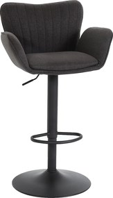 Stołek barowy MCW-M67,  ciemnoszary podstawa czarny