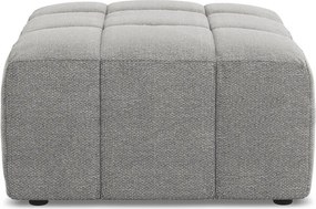 Szary podnóżek z materiału bouclé Aloha – Makamii