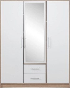 Szafa VANO - Biały / Z lustrem / 150 cm