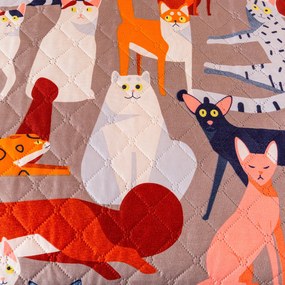 Narzuta na łóżko CATMOSPHERE, kolorowa Rozmiar: 170 x 210 cm