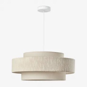 Lampa Sufitowa Wisząca Lumira Ø55 Cm & Gardenia Biel - Nature - Sklum