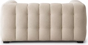 Kanapa dwuosobowa Droma kremowa – stylowa sofa z bawełnianym wypełnieniem
