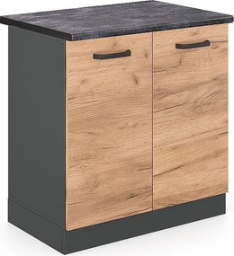 Szafka pod zlew złoty dąb energetyczny 80x60x81.6 r-line