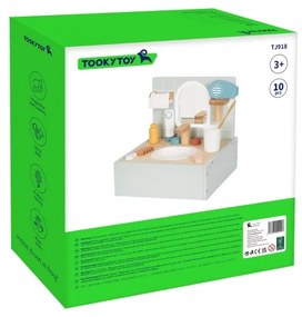 Tooky toy toilet bathroom toaleta drewniana łazienka z akcesoriami