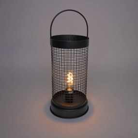 Nowoczesna lampa stołowa szara 52 cm - Horario